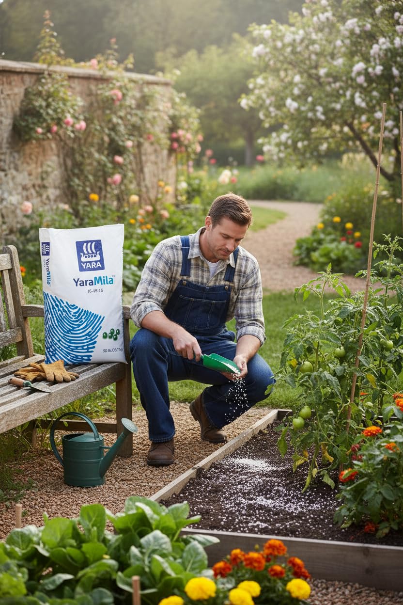 YaraMila Premium NPK Fertilizer 15-15-15, 50 lb Bag, Balanced Granular Plant Food for Fruits and Vegetables