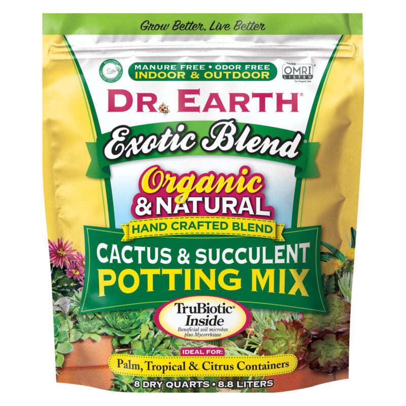 best potting mix for citrus plants Dr. Earth 815 Exotic Blend Organic Cactus & Succulent Potting Mix, 4 Quart
