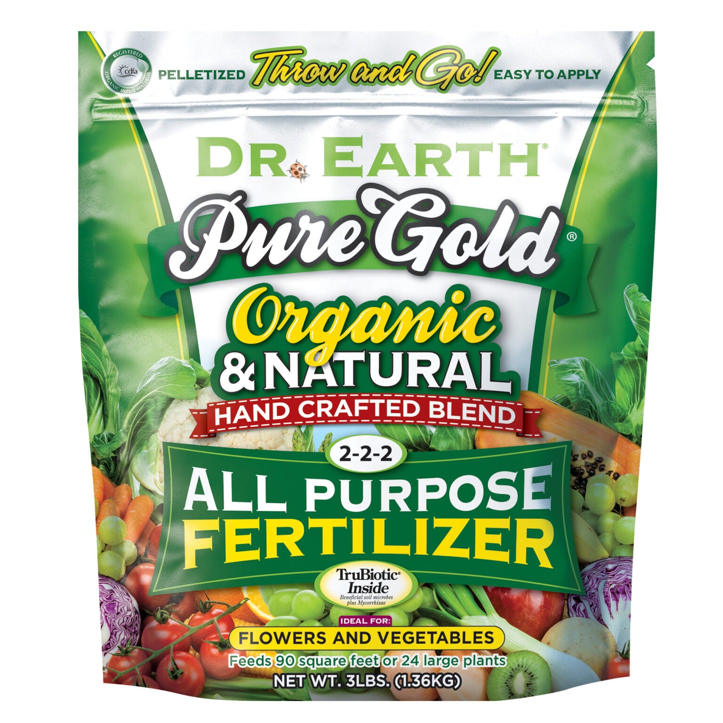 Dr. Earth Premium Gold All Purpose Organic Flowers/Fruits/Vegetables All Purpose Fertilizer 3 lb