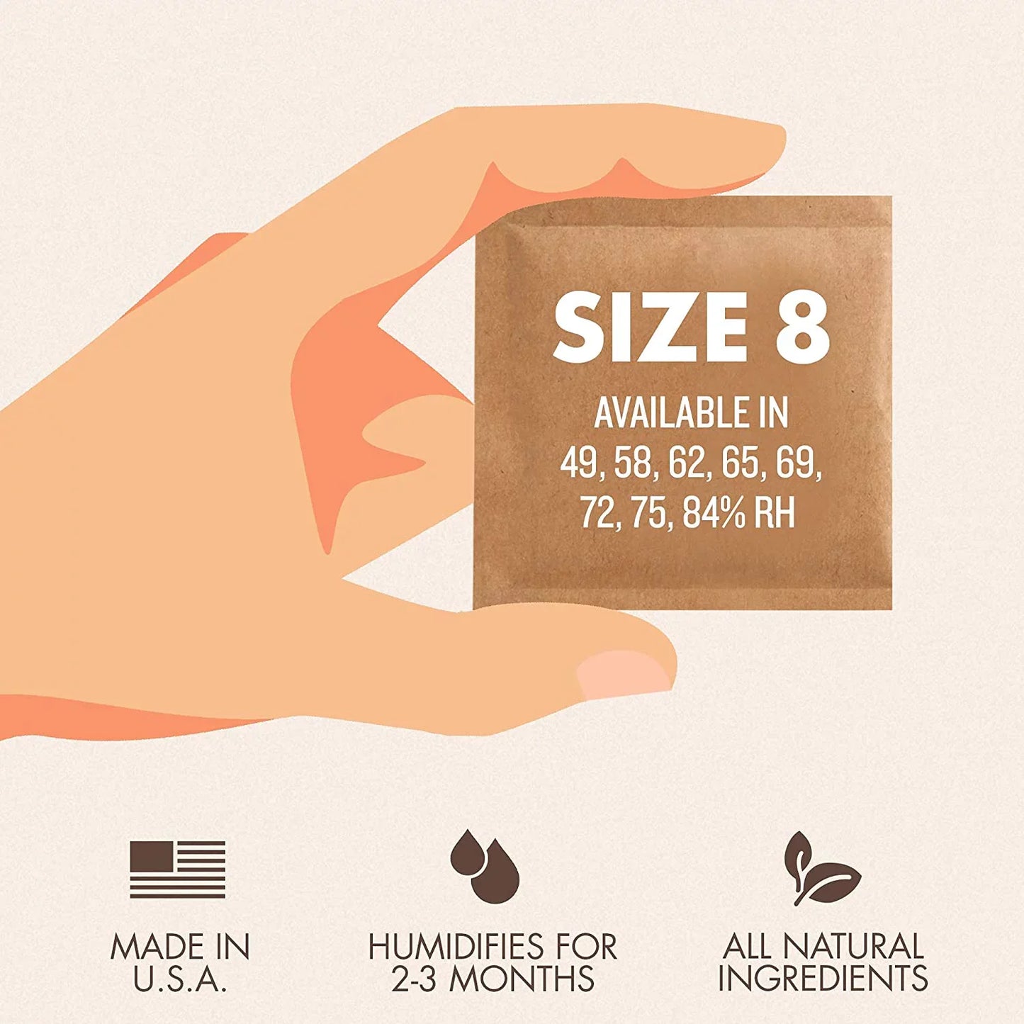 Boveda® 2-Way Humidity Packs 62% 8g