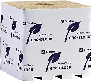 GRODAN Improved GRO-Blocks Hugo, 6" x 6" x 6" w/Holes, 64 Case