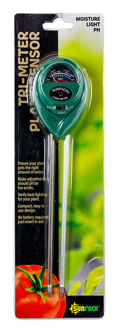 SunPack 3-Way Moisture, Light & PH Meter