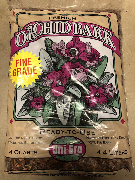 Premium Organic Ready-to-Use Fine Grade Small Orchid Bark Grow Media - 4 Quarts