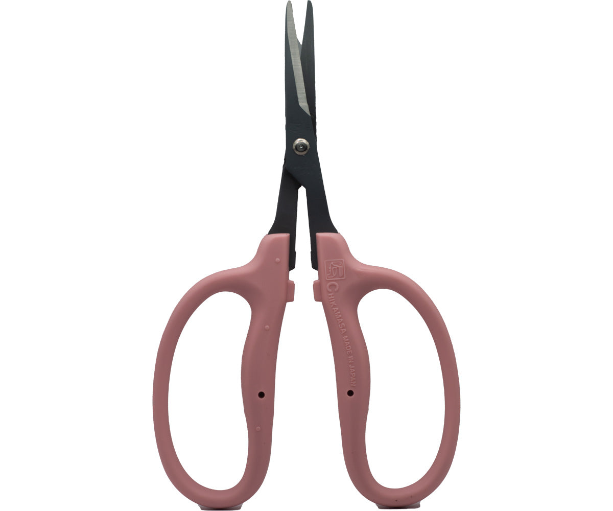 Chikamasa B-500SRFP Scissors Curved Blade, Pink, Fluorine Coating