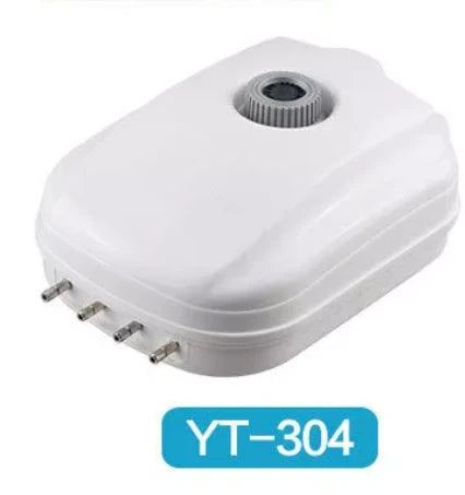 SUN YT-304 18 LPM Aquarium Air Pump with 4 Outlets, 8.5W, 120 Gallon White