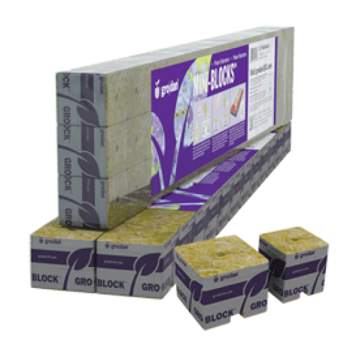 Grodan Improved Stone Wool Delta Starter Mini-Blocks - 2 inch x 2 inch x 1.5 inch Case