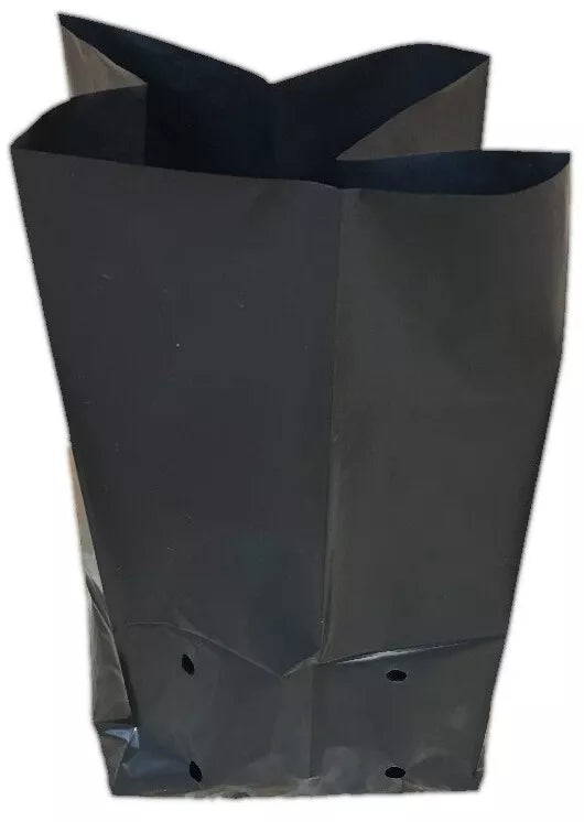 Plastic Nursery Bags Black 100Pk, 1/2 Gal