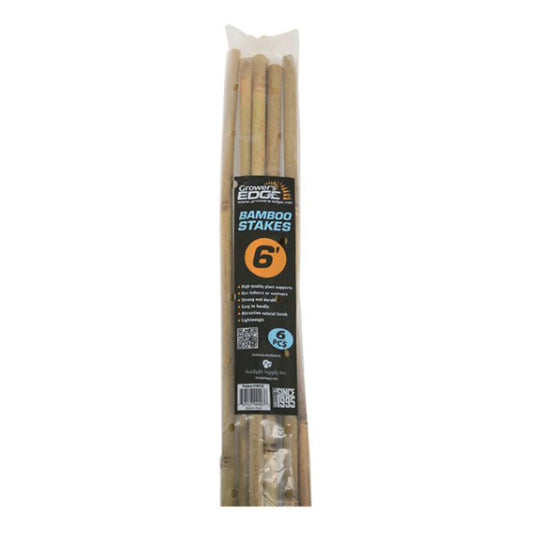 Grower's Edge® Natural Bamboo Stakes, 6ft, 6 Pack