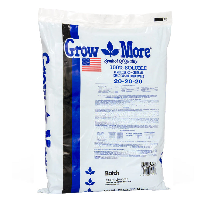 Grow More 20-20-20 25lb Bag