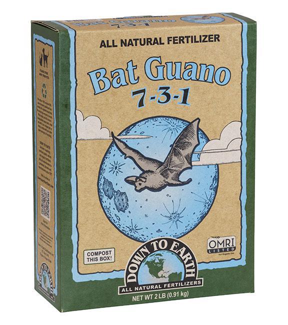 Down To Earth Bat Guano Natural Fertilizer 7-3-1, 2lb