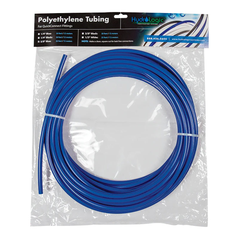 Hydro-Logic® Poly Tubing, Blue, 3/8in, 50ft Roll